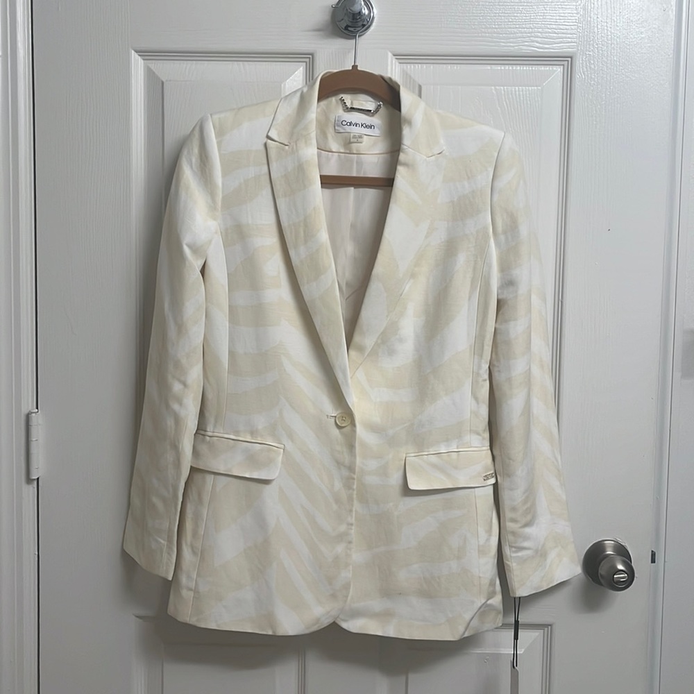 Calvin Klein Linen Blend blazer - cream